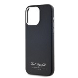 Karl Lagerfeld Grained PU Hotel RSG Zadní Kryt pro iPhone 15 Pro Black