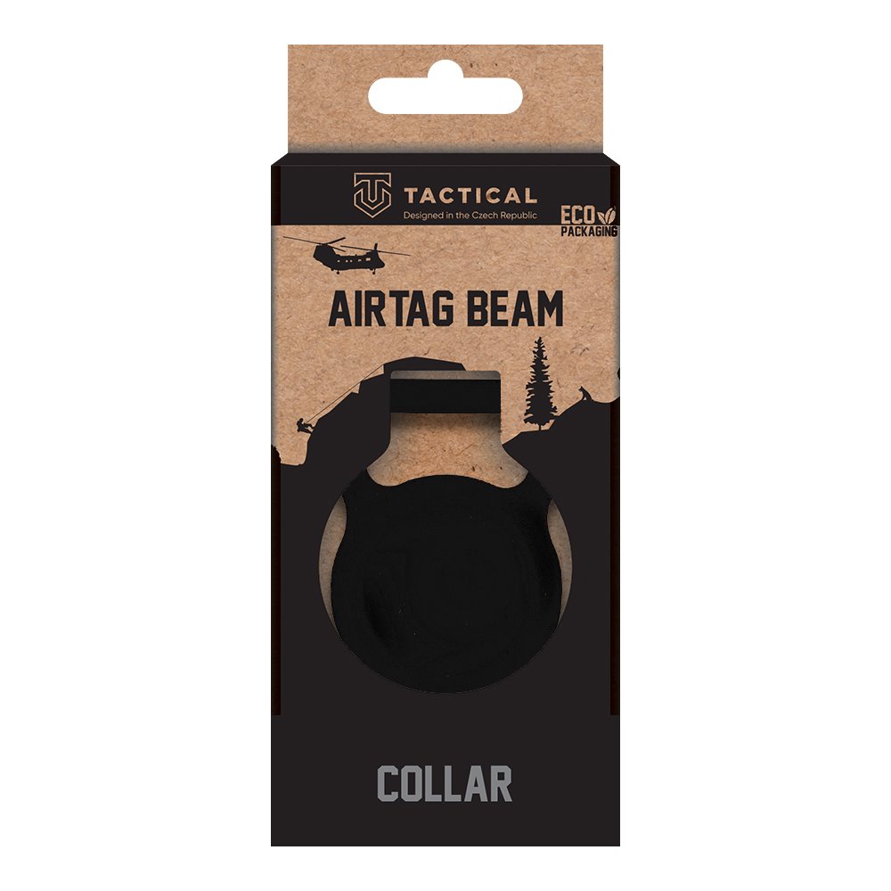 Tactical Airtag Beam Collar Black