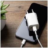 Síťová nabíječka FIXED Mini s USB-C výstupem a podporou PD, 25W, bílá