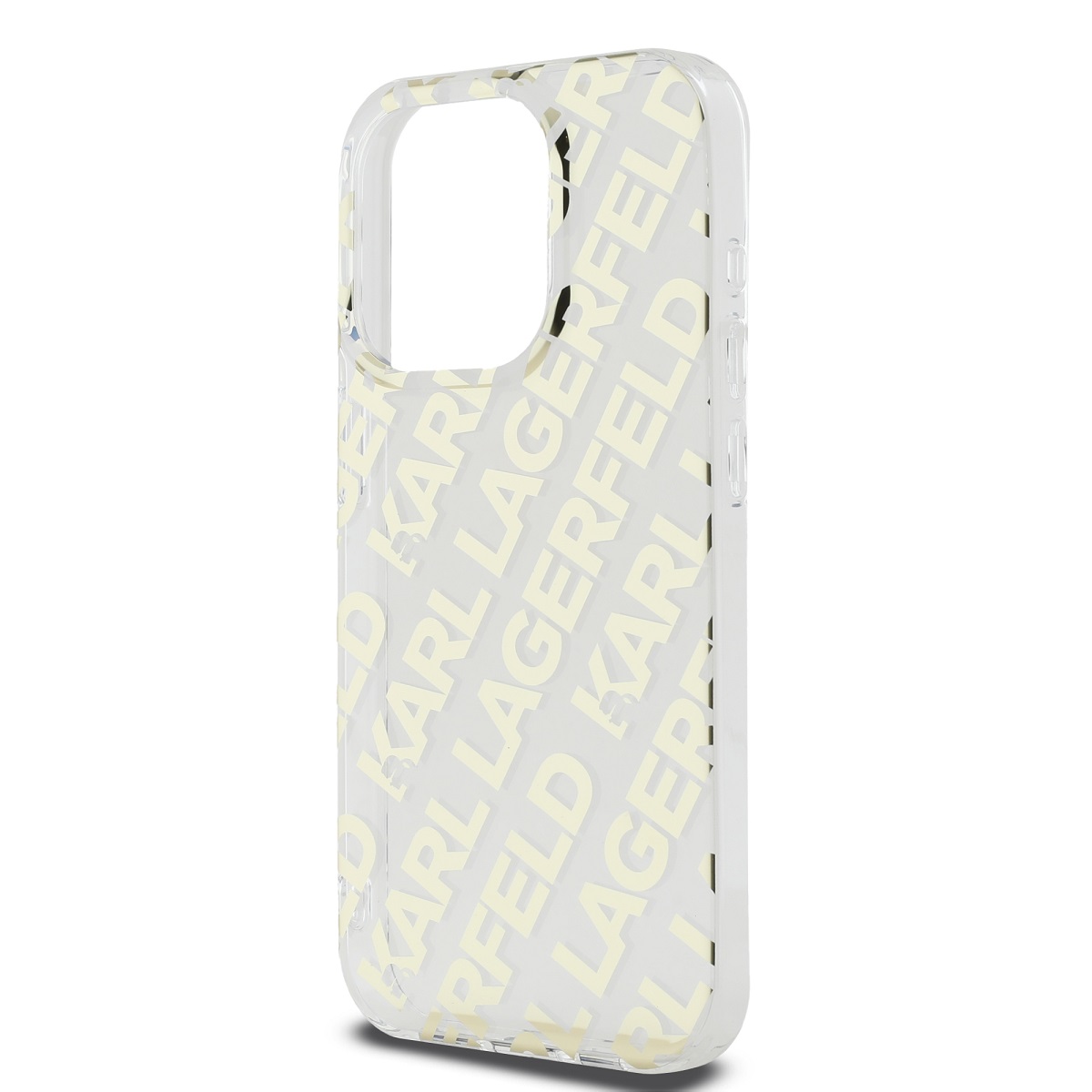 Karl Lagerfeld IML Electroplated Repeated Logo Zadní Kryt pro iPhone 15 Pro Max Gold