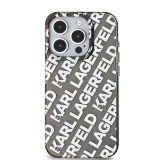 Karl Lagerfeld IML Electroplated Repeated Logo Zadní Kryt pro iPhone 15 Pro Max Silver