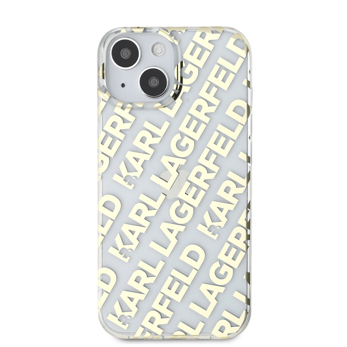 Karl Lagerfeld IML Electroplated Repeated Logo Zadní Kryt pro iPhone 15 Gold