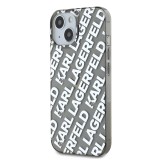 Karl Lagerfeld IML Electroplated Repeated Logo Zadní Kryt pro iPhone 15 Silver