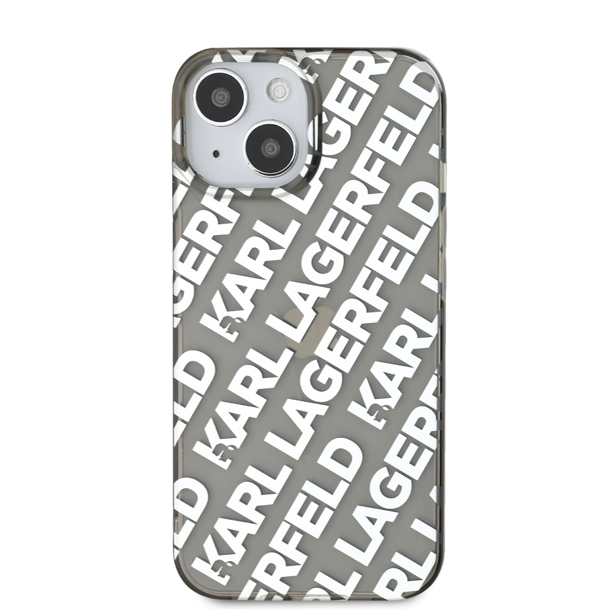 Karl Lagerfeld IML Electroplated Repeated Logo Zadní Kryt pro iPhone 15 Silver