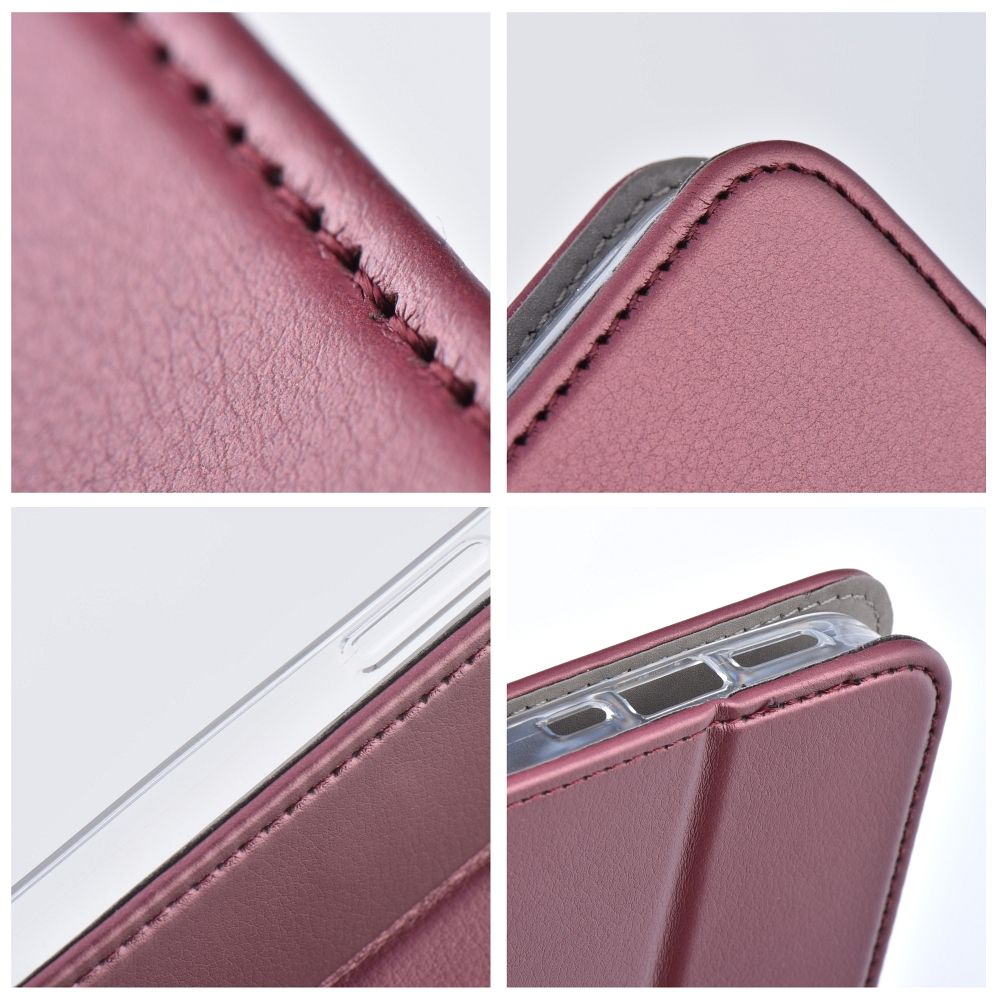 Smart Magneto book case for MOTOROLA G72 burgundy