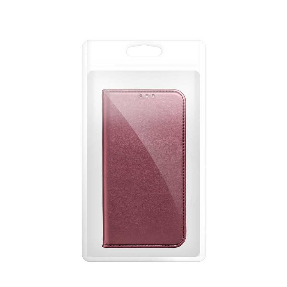 Smart Magneto book case for MOTOROLA G72 burgundy