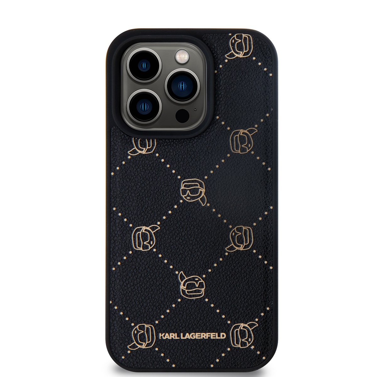 Karl Lagerfeld PU Karl Heads Pattern Magsafe Zadní Kryt pro iPhone 15 Pro Max Black