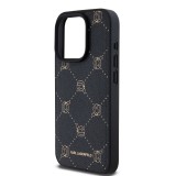 Karl Lagerfeld PU Karl Heads Pattern Magsafe Zadní Kryt pro iPhone 15 Pro Black