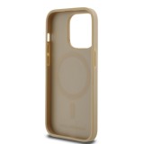 Karl Lagerfeld PU Karl Heads Pattern Magsafe Zadní Kryt pro iPhone 14 Pro Max Beige