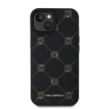 Karl Lagerfeld PU Karl Heads Pattern Magsafe Zadní Kryt pro iPhone 15 Black