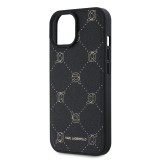 Karl Lagerfeld PU Karl Heads Pattern Magsafe Zadní Kryt pro iPhone 15 Black