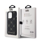 Karl Lagerfeld PU Karl Heads Pattern Magsafe Zadní Kryt pro iPhone 14 Pro Max Black