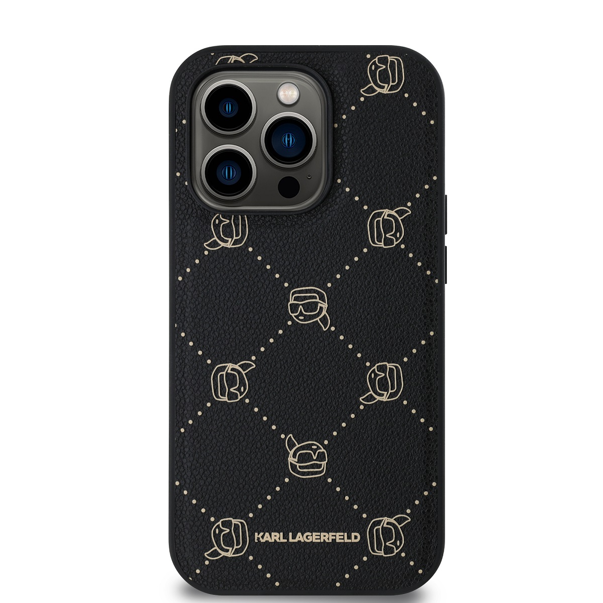 Karl Lagerfeld PU Karl Heads Pattern Magsafe Zadní Kryt pro iPhone 14 Pro Max Black