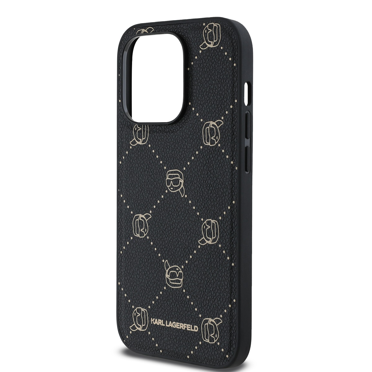 Karl Lagerfeld PU Karl Heads Pattern Magsafe Zadní Kryt pro iPhone 14 Pro Max Black