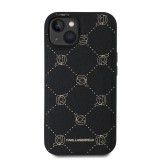 Karl Lagerfeld PU Karl Heads Pattern Magsafe Zadní Kryt pro iPhone 14 Black