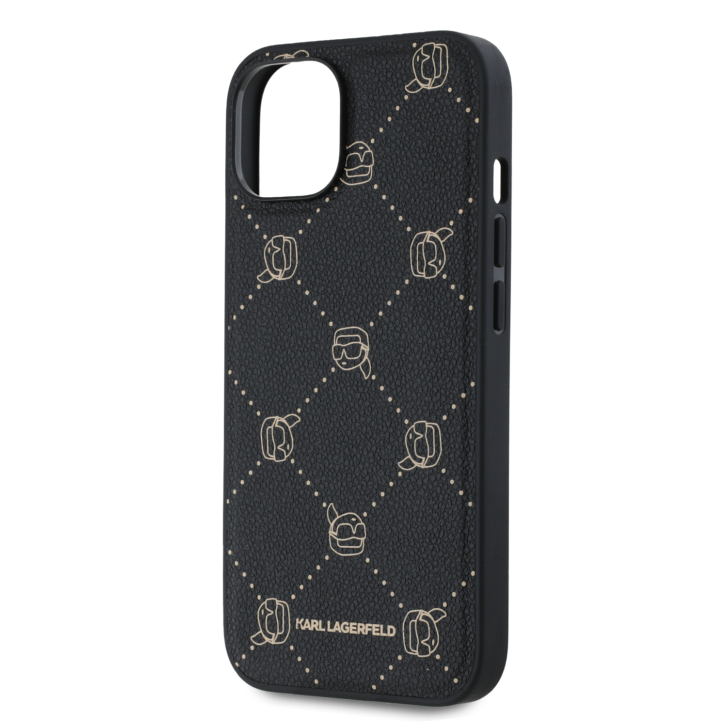 Karl Lagerfeld PU Karl Heads Pattern Magsafe Zadní Kryt pro iPhone 14 Black