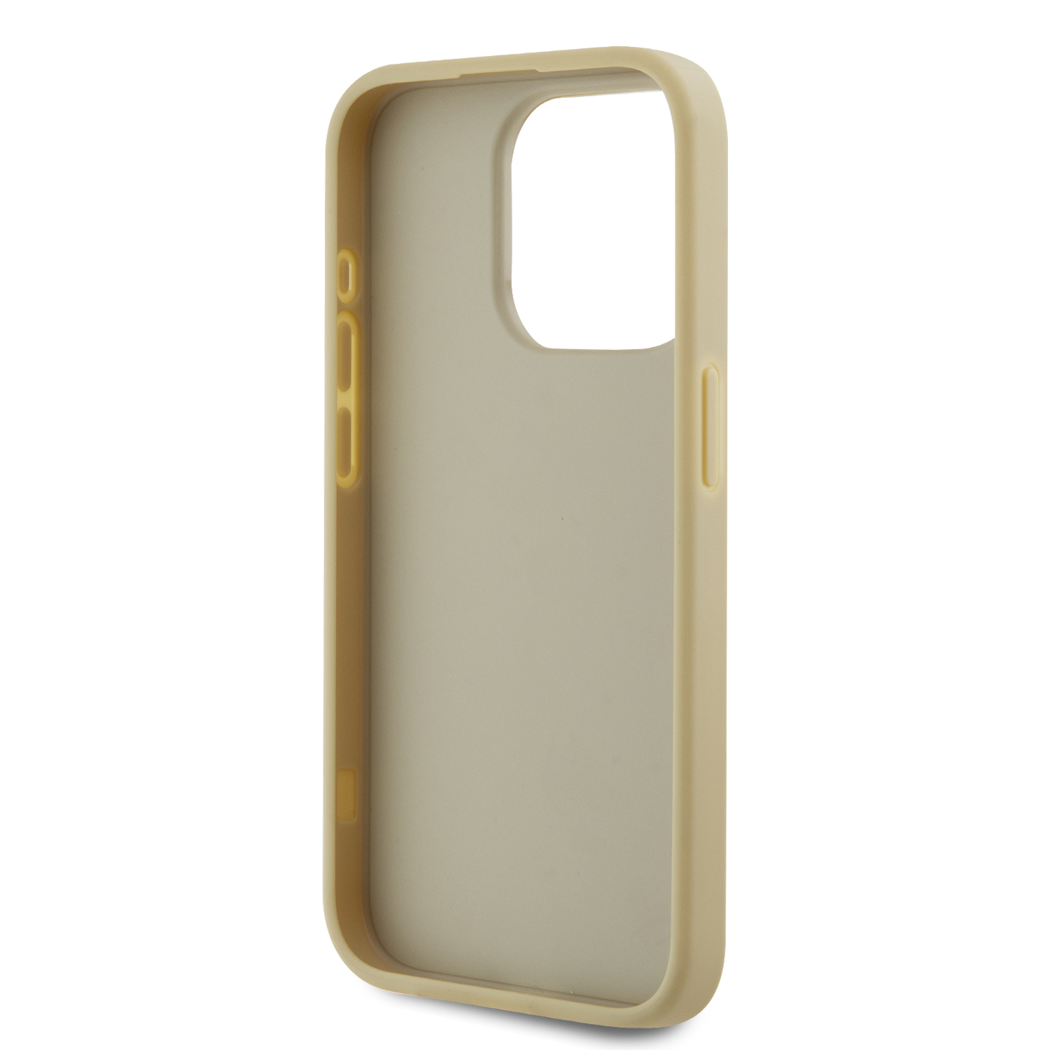 Karl Lagerfeld Wrinkled PU Signature Logo Zadní Kryt pro iPhone 15 Pro Max Gold