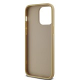 Karl Lagerfeld Wrinkled PU Signature Logo Zadní Kryt pro iPhone 14 Pro Max Gold