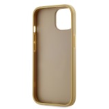 Karl Lagerfeld Wrinkled PU Signature Logo Zadní Kryt pro iPhone 15 Gold