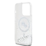 Karl Lagerfeld Liquid Glitter Karl and Choupette Heads MagSafe Zadní Kryt pro iPhone 14 Pro Transparent