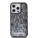 Karl Lagerfeld Liquid Glitter Monogram Gradient Zadní Kryt pro iPhone 14 Pro Max Black