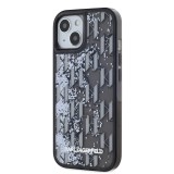 Karl Lagerfeld Liquid Glitter Monogram Gradient Zadní Kryt pro iPhone 14 Black