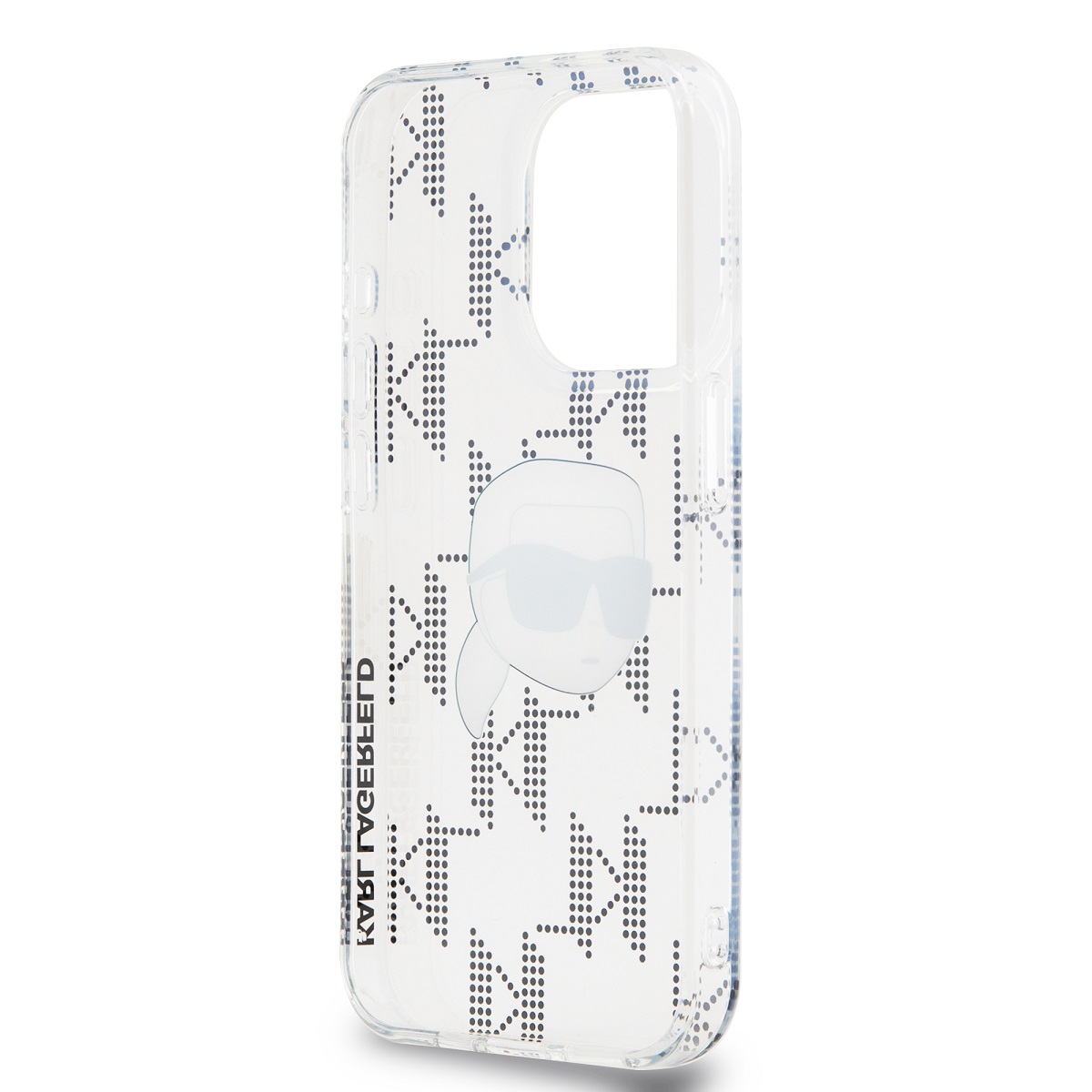 Karl Lagerfeld IML Electroplated Karl Head Zadní Kryt pro iPhone 15 Pro Max Transparent