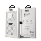 Karl Lagerfeld IML Electroplated Karl Head Zadní Kryt pro iPhone 15 Pro Transparent