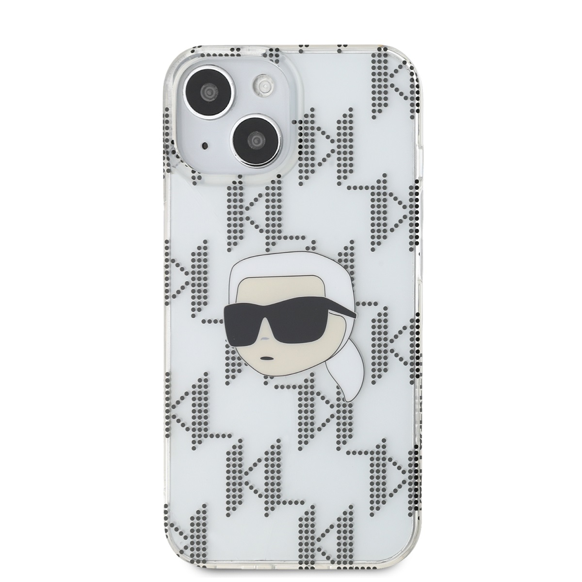 Karl Lagerfeld IML Electroplated Karl Head Zadní Kryt pro iPhone 15 Transparent