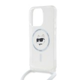 Karl Lagerfeld IML Crossbody Choupette Head MagSafe Zadní Kryt pro iPhone 15 Pro Transparent