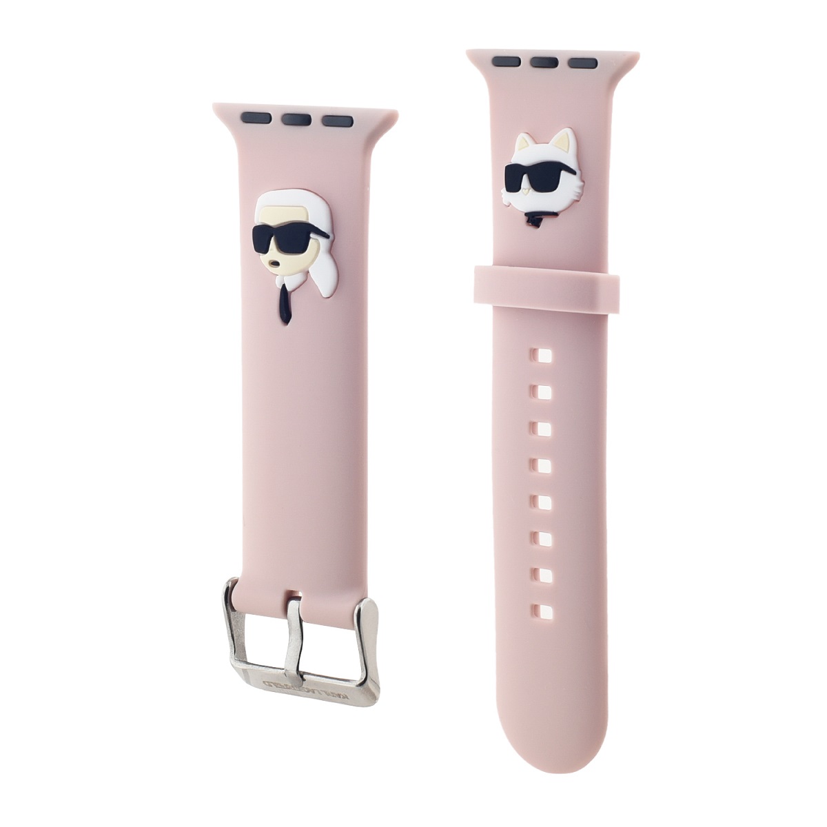 Karl Lagerfeld Karl and Choupette Head NFT Řemínek pro Apple Watch 42/44/45/49 Pink