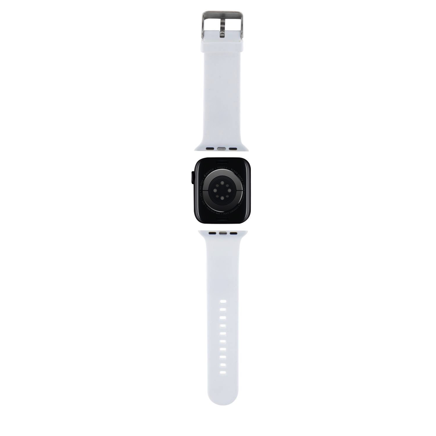 Karl Lagerfeld Karl and Choupette Head NFT Řemínek pro Apple Watch 42/44/45/49 White