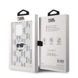 Karl Lagerfeld IML Electroplated Choupette Head Zadní Kryt pro iPhone 15 Pro Transparent