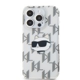 Karl Lagerfeld IML Electroplated Choupette Head Zadní Kryt pro iPhone 15 Pro Max Transparent