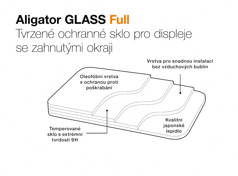 Ochrana displeje GLASS FULL Xiaomi 14 Pro, černá