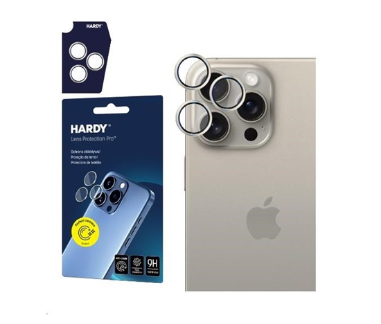 3mk ochrana kamery HARDY Lens Protection Pro pro iPhone 15 Pro, natural