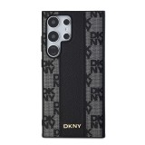 DKNY PU Leather Checkered Pattern Magsafe Zadní Kryt pro Samsung Galaxy S24 Ultra Black