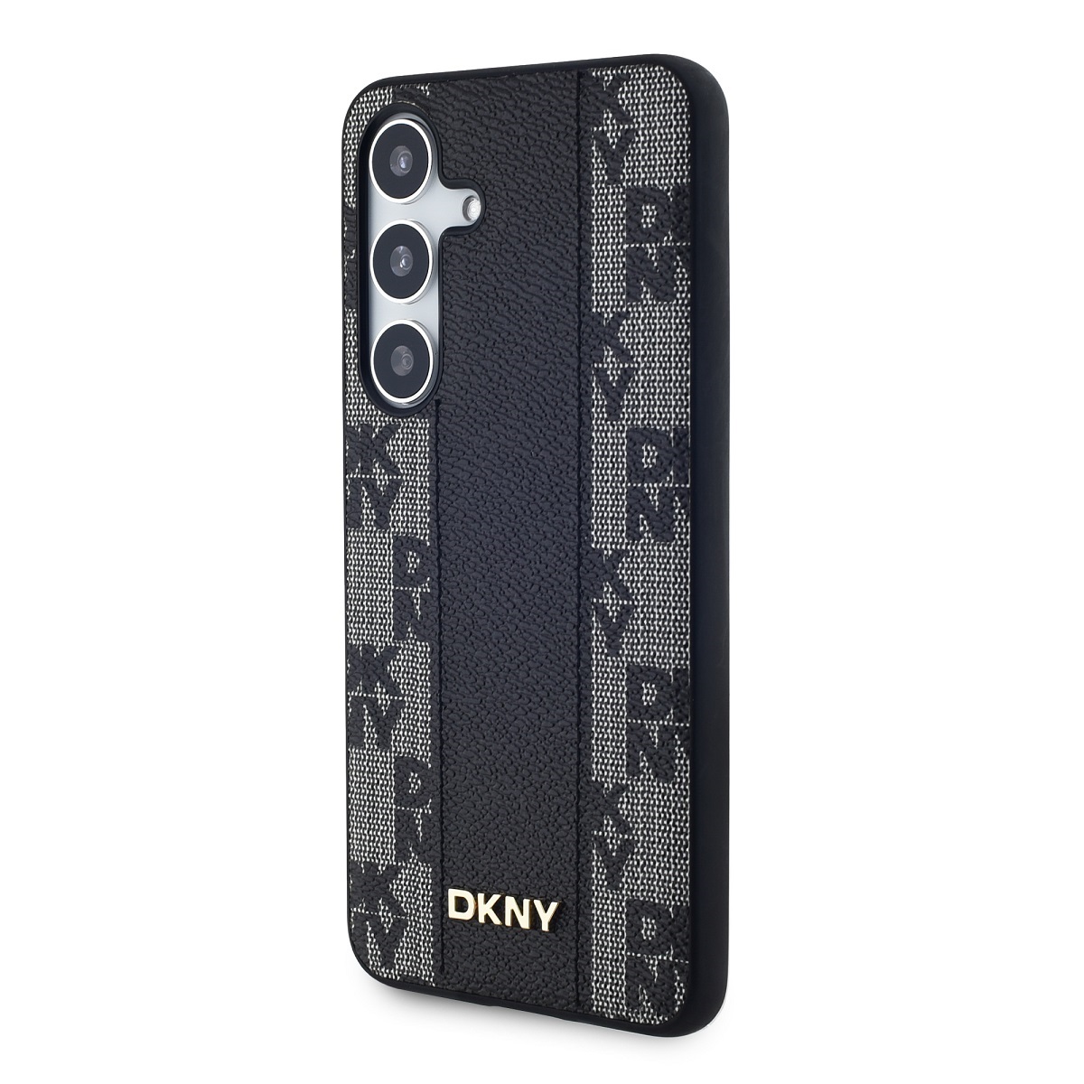 DKNY PU Leather Checkered Pattern Magsafe Zadní Kryt pro Samsung Galaxy S24+ Black