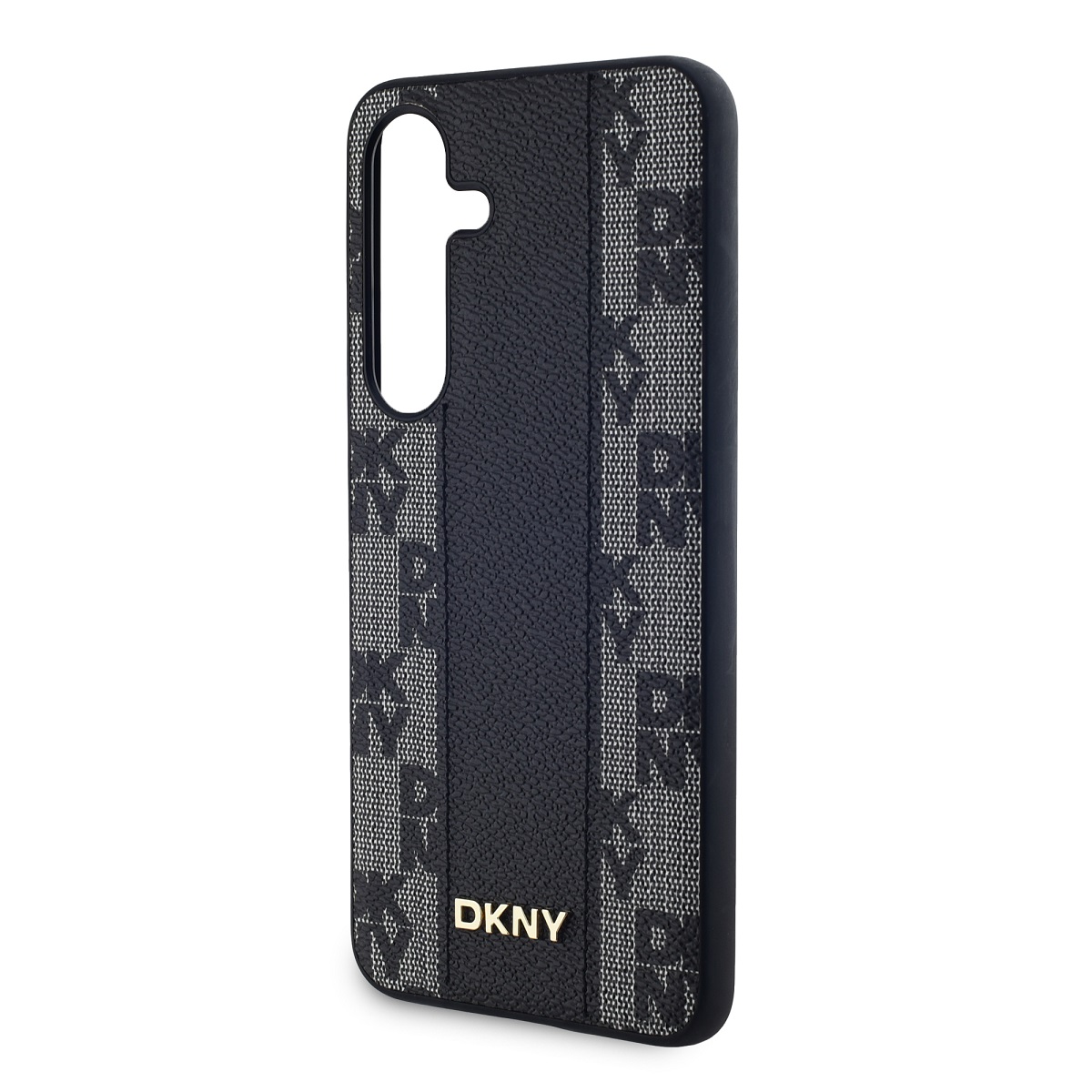 DKNY PU Leather Checkered Pattern Magsafe Zadní Kryt pro Samsung Galaxy S24+ Black