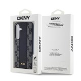 DKNY PU Leather Checkered Pattern Magsafe Zadní Kryt pro Samsung Galaxy S24 Black