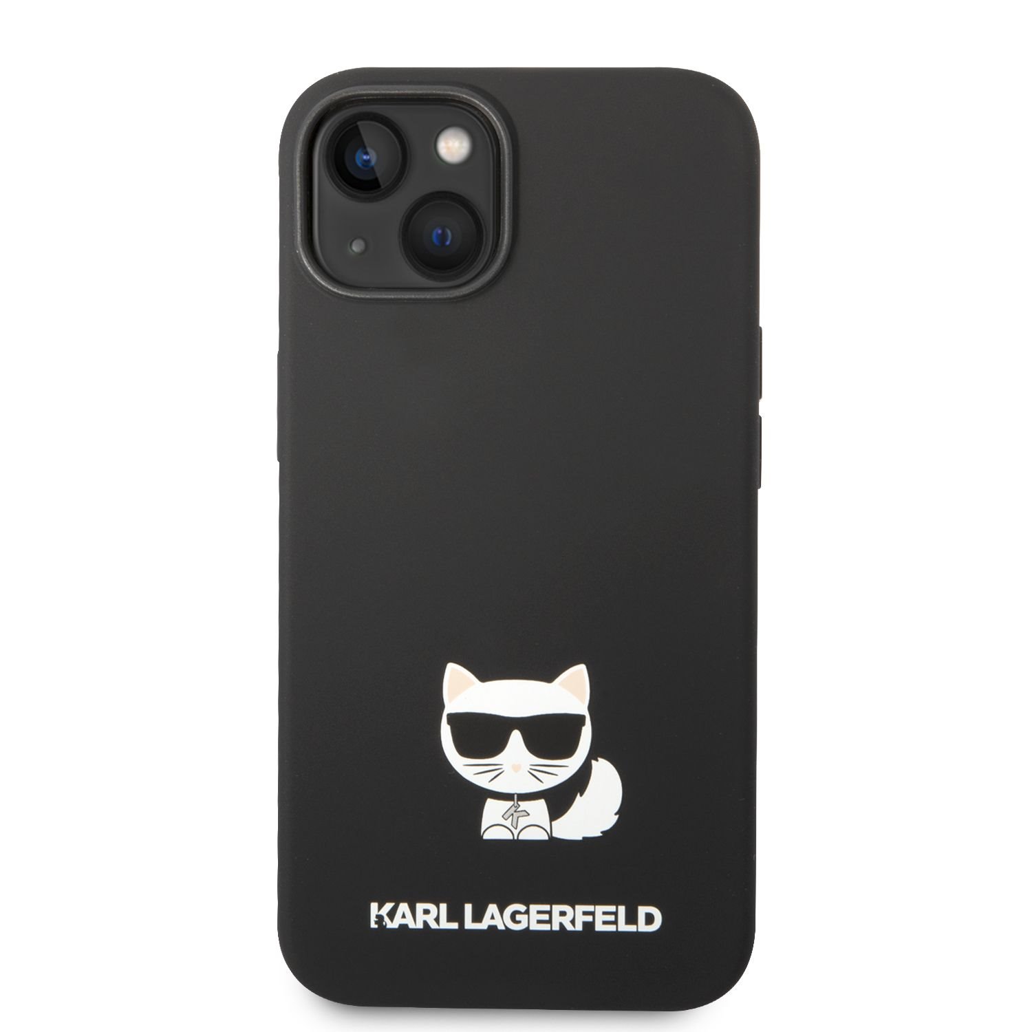 Zadní kryt Karl Lagerfeld Liquid Silicone Choupette pro Apple iPhone 14 Plus, černá