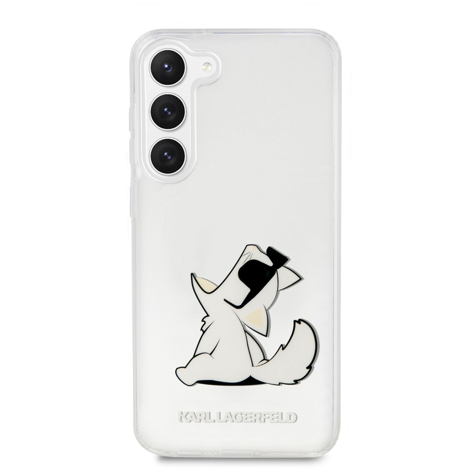 Karl Lagerfeld PC/TPU Choupette Eat Zadní Kryt pro Samsung Galaxy S23 Transparent