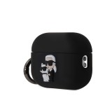 Karl Lagerfeld 3D Logo NFT Karl and Choupette Silikonové Pouzdro pro AirPods Pro 2 Black