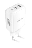 Chytrá síťová nabíječka ALIGATOR, Power Delivery 40W 2xUSB-C, bílá