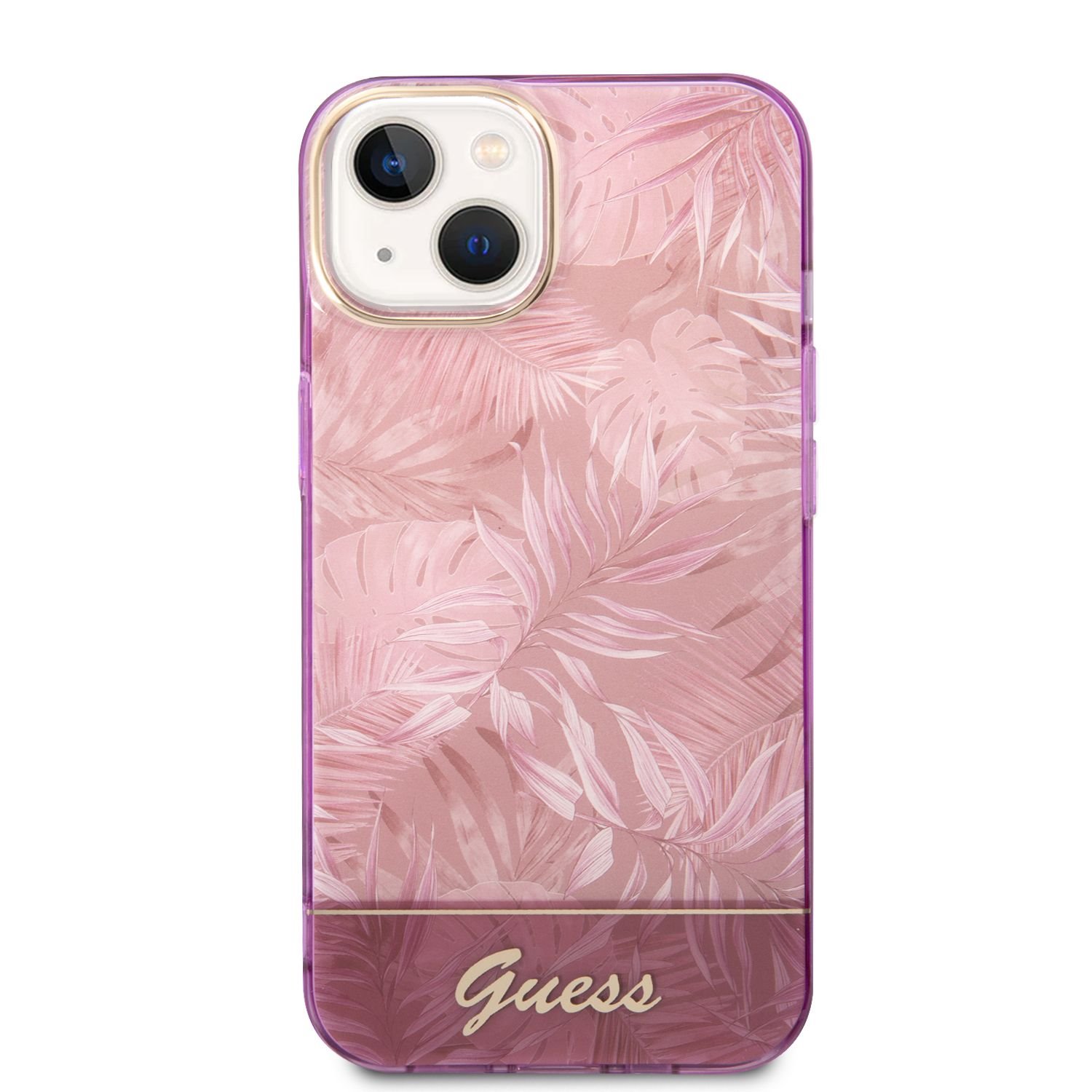 Guess PC/TPU Jungle Zadní Kryt pro iPhone 14 Plus Pink