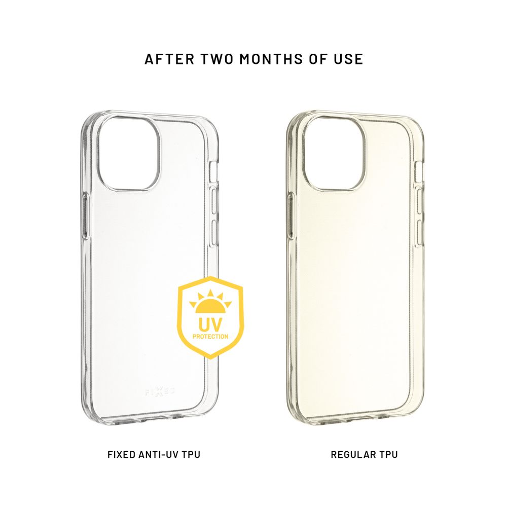 Zadní TPU gelový kryt FIXED Story AntiUV pro Xiaomi 15, čirá
