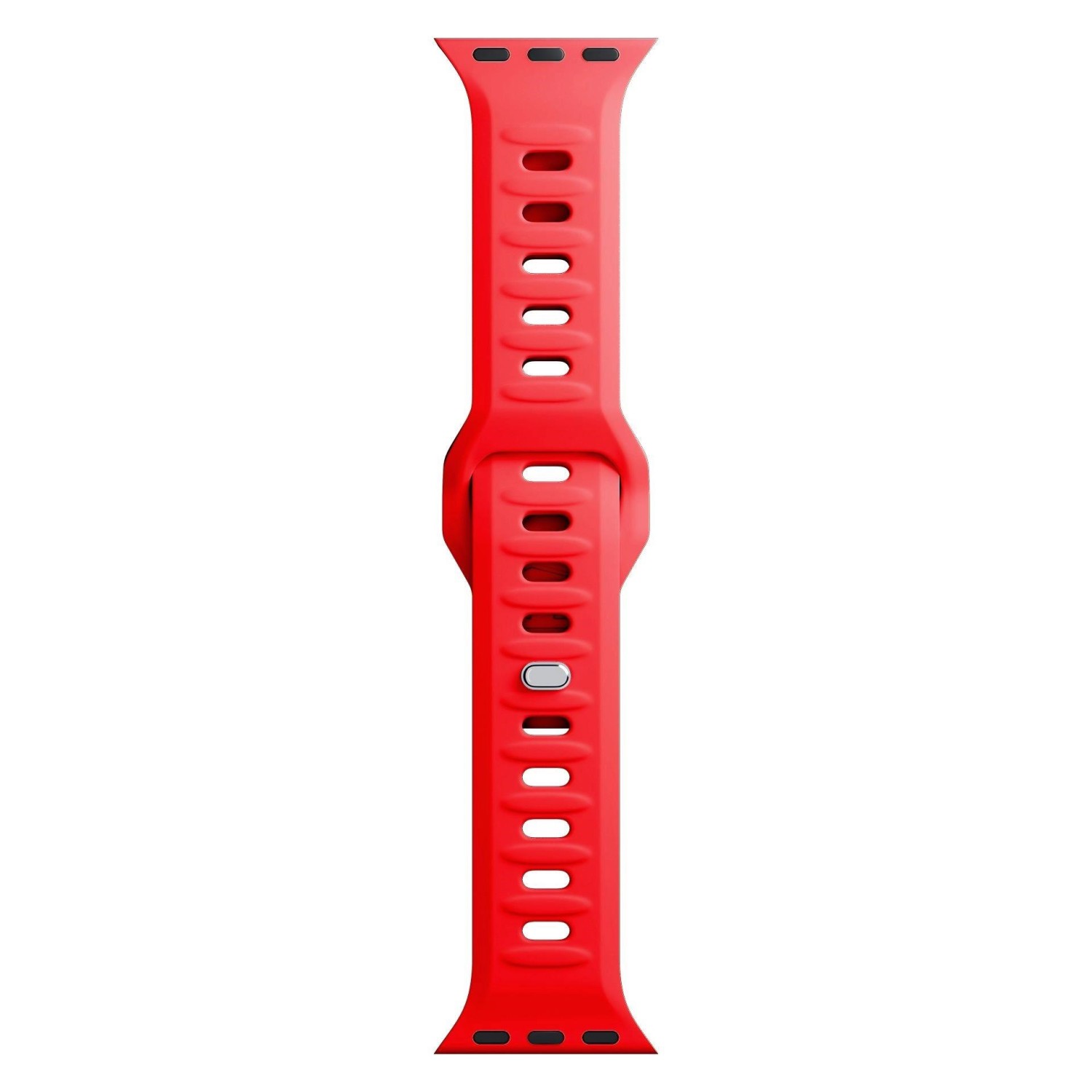 Řemínek 3mk Silicone Watch Strap pro Apple 42/44/45/49 mm, červená