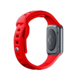 Řemínek 3mk Silicone Watch Strap pro Apple 42/44/45/49 mm, červená