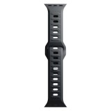 Řemínek 3mk Silicone Watch Strap pro Apple 42/44/45/49 mm, černá