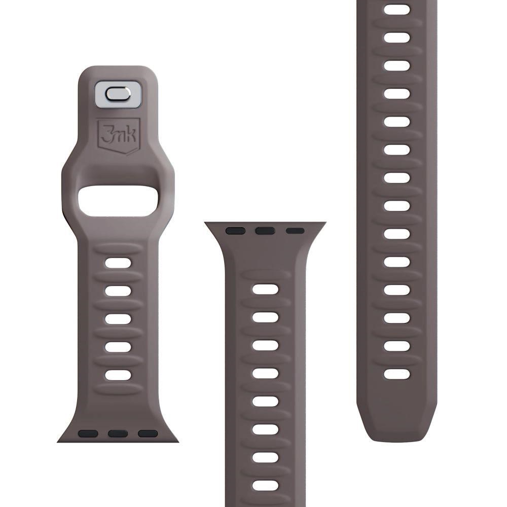 Řemínek 3mk Silicone Watch Strap pro Apple 38/40/41 mm, taupe